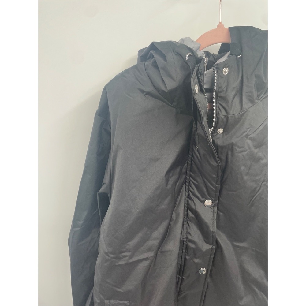 Big Chill Rain Jacket Womens 2X Plus Black Lightweight Waterproof Hooded NWT - Picture 10 of 16